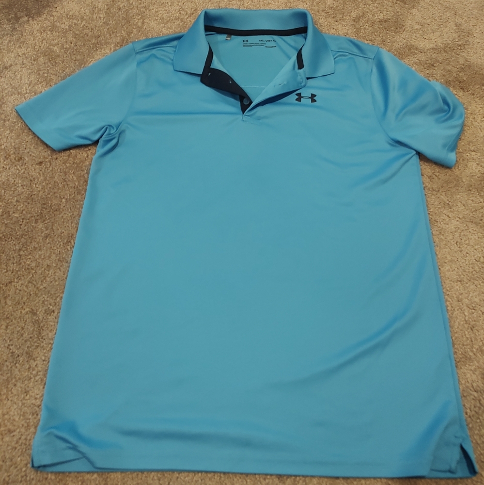 Under Armour YXL light blue polo/golf shirt